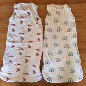 Kyte Baby Sleep Sacks Blue Rainbow Red Panda Print Bamboo Small 1.0 0-6 Months